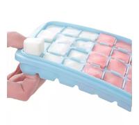 Violiica Vassoio per cubetti di ghiaccio in silicone morbido con coperchio in PP senza BPA, 24 o 36 cubetti di ghiaccio, semplice pop out, impilabile per frigorifero