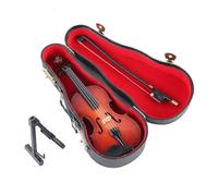 Violin Craft - Wood, 4,72in Mini Instrument Figurine Wear-Resistant | Exquisite Craftsmanship Decorative Musical Display, Violin Ornament For Home Decor, Office Desk, Music Studio