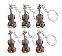 Violin Keychain, Small Alloy Violin Pendant, Unique Holiday Favor, Fashion Purse Bag Charm, Car Key Charm, Creative Vintage Key Ring Pendant Accessories for Men and Women