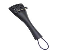 Violin Tailpiece, Fine Tuners Included, Aluminum Alloy Build, Matte Black Finish, Lightweight Sturdy Design, Standard Size, Aluminum Alloy Material, 4.33x1.57x0.59in