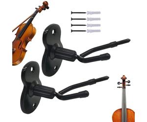Violin Wall Mount, 2X Viola Hanger Hook, Bow Holder, Space-Saving Design, Sturdy Construction, Easy Installation, For Home, Studio, Music Room Display, 4.92x4.13x2.76 inches