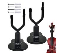 Violin Wall Mount, 2x Viola Hanger Hook with Bow Holder, Sturdy and Space-Saving String Instrument Display Stand, Ideal for Home, Studio, Music Room & Professional Violinists