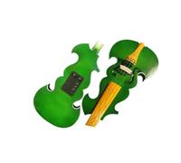 Violini Eccellente modello di colore verde 4/4 violino elettrico violino acustico 4/4 pacchetto iniziale per violino