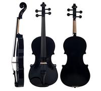 Violini per Studenti 4/4 Violino Acustico A Grandezza Naturale Violino In Tiglio Colorato Violino In Legno Massello Nero Con Custodia Per Il Trasporto Arco In Legno Brasiliano Professionale Violino (