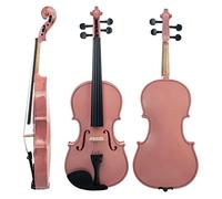 Violini per Studenti 4/4 Violino Acustico A Grandezza Naturale Violino In Tiglio Colorato Violino In Legno Massello Nero Con Custodia Per Il Trasporto Arco In Legno Brasiliano Professionale Violino (