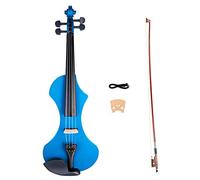 Violini per Studenti Blu 4/4 Violino Elettrico Full Size 4 Corde Violino Violino Elettronico Kit Violino Silenzioso Professionale Violino