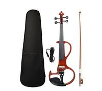 Violini per Studenti Full Size 4/4 Violino Elettrico Silenzioso Solidwood Body Brazilwood Bow Corde Per Violino Ponte Per Violino Con Custodia Per Il Trasporto Professionale Violino