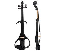 Violini per Studenti Full Size Violino Violino Solidwood Nero Silenzioso 4/4 Violino Con Ponte Ad Arco Kit Per Principianti Per Adulti Adolescenti Professionale Violino