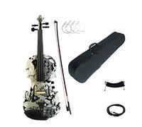 Violini per Studenti Kit Di Strumenti Musicali Per Violino Acustico/elettrico In Legno Massello Colorato 4/4 A Grandezza Naturale Con Raccordi In Ebano Professionale Violino (Color : 03)