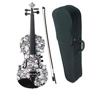 Violini per Studenti Kit Violino Elettrico Acustico In Legno Massello Multicolore 4/4 A Grandezza Naturale Con Raccordi In Ebano Per Studenti Principianti Professionale Violino (Color : 04)