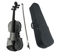 Violini per Studenti Kit Violino Elettrico Acustico In Legno Massello Multicolore 4/4 A Grandezza Naturale Con Raccordi In Ebano Per Studenti Principianti Professionale Violino (Color : 02)