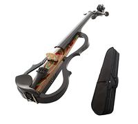 Violini per Studenti Kit Violino Elettrico Full Size In Abete Massello A 4 Corde Con Raccordi In Ebano Pick-up Attivo Professionale Violino