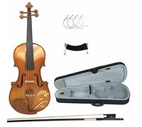 Violini per Studenti Kit Violino In Legno Massello Intagliato A Mano A Grandezza Naturale 4/4 Con Custodia Per Poggiaspalle Corde Per Ponte Ad Arco Professionale Violino (Color : 02)