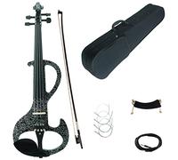 Violini per Studenti Kit Violino Silenzioso Elettronico Professionale In Legno Massello Colorato 4/4 Con Raccordi In Ebano A Grandezza Naturale Professionale Violino (Color : 04)