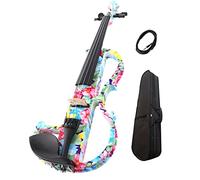 Violini per Studenti Modello Di Fiore Tutto In Legno Massello Kit Di Strumenti A Corde Per Principianti Di Violino Elettrico 4/4 Realizzato A Mano Professionale Violino