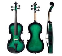 Violini per Studenti Nuovo Violino Acustico 4/4 Violino Violino A Grandezza Naturale Con Custodia Per Arco Per Studenti Principianti Gradiente Colore Verde-nero Professionale Violino (Color : 1/2)