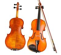 Violini per Studenti Pannello Di Pino Bianco Modello Marrone Opaco Fatto A Mano 4/4 Violino Strumento Musicale Cordiera In Ebano Professionale Violino (Color : 4/4)