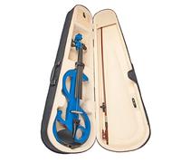 Violini per Studenti Set Di Violino Elettrico In Legno Massello Blu 4/4 Con Custodia Per Il Trasporto Dell'arco In Legno Brasiliano Cavo Audio Studente Violino Per Principianti Professionale Violino
