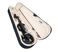 Violini per Studenti Set Di Violino Elettrico Nero Full Size 4/4 Violino In Mogano Silenzioso Elettronico In Legno Massello Con Arco E Ponte Professionale Violino