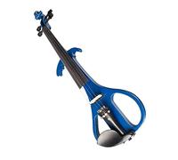 Violini per Studenti Set Di Violino Elettrico Solidwood Violino Silenzioso Cordiera In Ebano Con Quattro Sintonizzatori Fini Tastiera Mentoniera Set Di Violino Blu Professionale Violino
