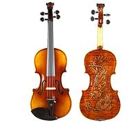 Violini per Studenti Violino 4/4 Strumento Per Violino Acustico Completamente Realizzato A Mano Con Finiture E Custodia In Ebano Professionale Violino