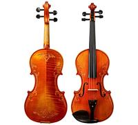 Violini per Studenti Violino 4/4 Tono Aperto Legno Di Abete Rosso Selezionato Tono Ricco Di Fiori Intagliati Bellissimo Set Di Violini Professionale Violino