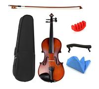 Violini per Studenti Violino Acustico In Acero Fiammato Naturale Violino Opaco Strumento Musicale Completo Con Accessori Professionale Violino (Color : 4/4)