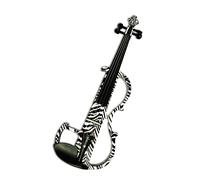 Violini per Studenti Violino Elettrico Zebra-Stripes Solidwood Silent Violino Full Size 4/4 Raccordi In Ebano Con Set Di Parti Professionale Violino