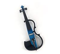 Violini per Studenti Violino Elettronico Muto Professionale In Legno Massello Blu 4/4 Con Custodia Per Violino, Cavo E Auricolari Professionale Violino