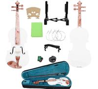 Violini Professionali Kit Completo Per Violino A Grandezza Naturale Set Con Custodia Rigida Accordatore Per Arco(2)