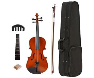 Violini Professionali Violino Acustico Con Accessori Come Custodia Archetto E Sordina Un Set Per Esercitarsi Per Gli Appassionati Di Musica(Light Brown)