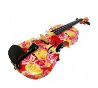 Violini Rosetta per violino 4/4 a grandezza naturale con kit violino acustico/elettrico in legno massello con hardware in ebano