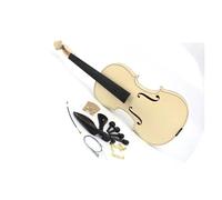 Violini Selezione di violino incompiuto Violino bianco fatto a mano con fondo in acero a fiamma secca naturale e top in abete con accessori