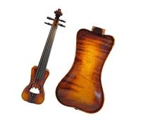 Violini Violino 5 3/4" intagliato a mano con violino in acero fiammato di buona fattura