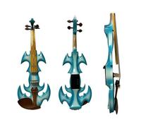 Violini Violino Elettrico colorato Artistico Streamline 4/4 Violino elettronico(Blue)