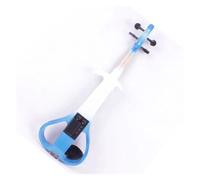 Violini Violino elettrico in legno massello di colore blu a 4 corde costruzione in legno massello intagliato a mano