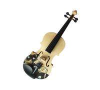 Violini Violino In Acero Con Custodia Ad Archetto Parte Superiore E Fondo In Colore Con Motivi Selezionati