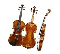 Violini Violino intagliato dal design classico fondo in abete rosso e acero fiammato con archetto(1/8)