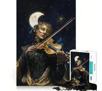 Violinista sotto la luna Puzzle da 1000 pezzi per ragazzi Gioco di memoria Divertente e rilassante Attività di gruppo al chiuso (50x75cm)