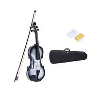 Violino 1/4 Violino bianco nero per violino Studente principiante Kit violino con custodia per ponte con arco in legno brasiliano