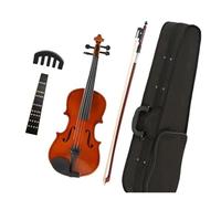 Violino 1/8 stecca acustica violino custodia archetto silenziatore esercizio set per gli amanti della musica tiglio (marrone)