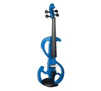 Violino 1 Set 4/4 Electric/Silent Violin Blue Regalo Stage Performance Accessory Violino