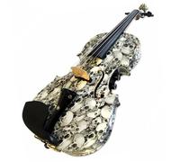 Violino 4/4 a grandezza naturale multicolore con raccordi in ebano Kit violino acustico/elettrico in legno massello