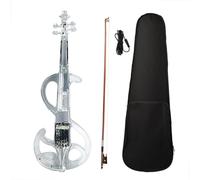 Violino 4/4 Elettrico Luminoso Luci LED Colorate Prestazioni Acriliche Reali Con Cuffie Con Custodia Per Pickup(B)