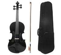 Violino 4/4 Nero Acustico In Legno Massello Professionale Per Strumenti A Corde Con Archetto(Violin)