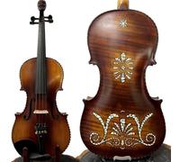 Violino 4/4 Violin Inlay Nice Shell Back And Carving Man Head,clear And Melodious Sound