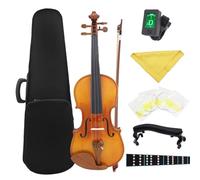 Violino 4/4 Violino A Grandezza Naturale Pannello In Abete Violino Acustico Violino Con Custodia Corde Per Arco Spalla Resto Tuner Panno(Set2,3/4)