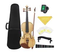 Violino 4/4 Violino Acustico Con Top In Acero Con Custodia Corde Per Arco Spalliera Violino In Legno Massello Per Studenti Principianti (Color : Violin Set 2)