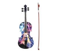 Violino 4/4 violino acustico in legno di abete rosso con tastiera a scorrimento sul retro in acero con custodia per il trasporto (Color : Pattern 2)