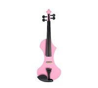 Violino 4/4 Violino Elettrico A Grandezza Naturale Violino Muto In Legno Massello Custodia Per Ponte Ad Arco Per Violino Elettrico/muto Avanzata Fatta A Mano SET (Color : Pink)